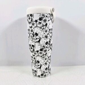 Hydrapeak Skulls Nomad 32 Oz Tumbler Coffee Flip Lid With Handle